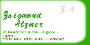 zsigmond alzner business card
